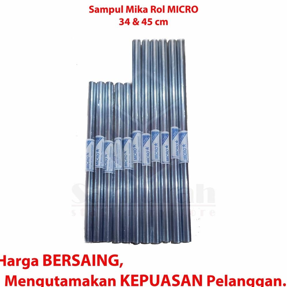 

Sampul Plastik Mika Rol Micro Lebar 34 Cm / Sampul Bungkus Buku Paket Pelajaran Ukuran Besar 340 mm / Roll - Gulungan Panjang