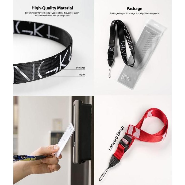 

Ringke Lanyard Strap Black Gantungan Tali Hp Kamera Shoulder Neck