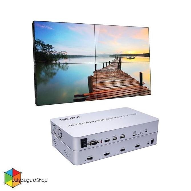 BEBAS ONGKIR - Lexcron 2x2 4K Video Wall Videowall Controller with Media Player
