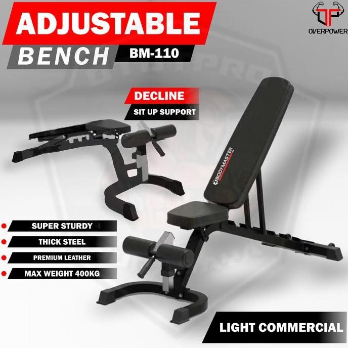 Bodymaster Adjustable Weight Bench /Press/Barbel/Alat/Fitnes/Gym/Home