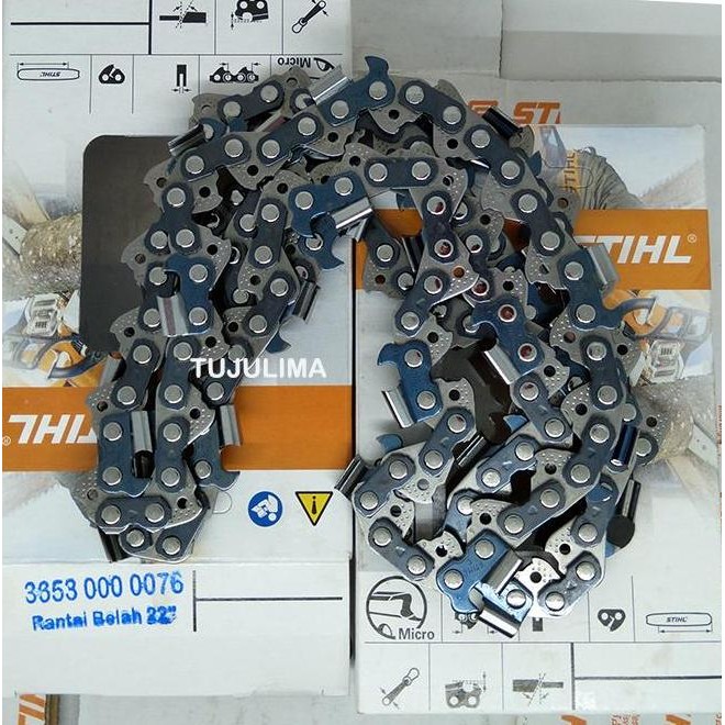 TERBARU - Rantai Chain Saw STIHL 22Inch / 55cm BELAH ORIGINAL (3653-000-0076)