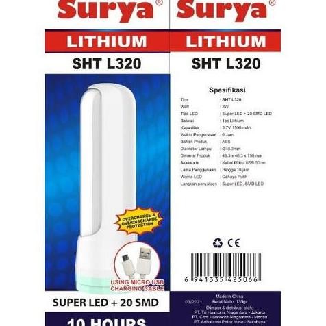 ~~~] Senter + Lampu Emergency Surya SHT L320 / Lampu Senter Cas