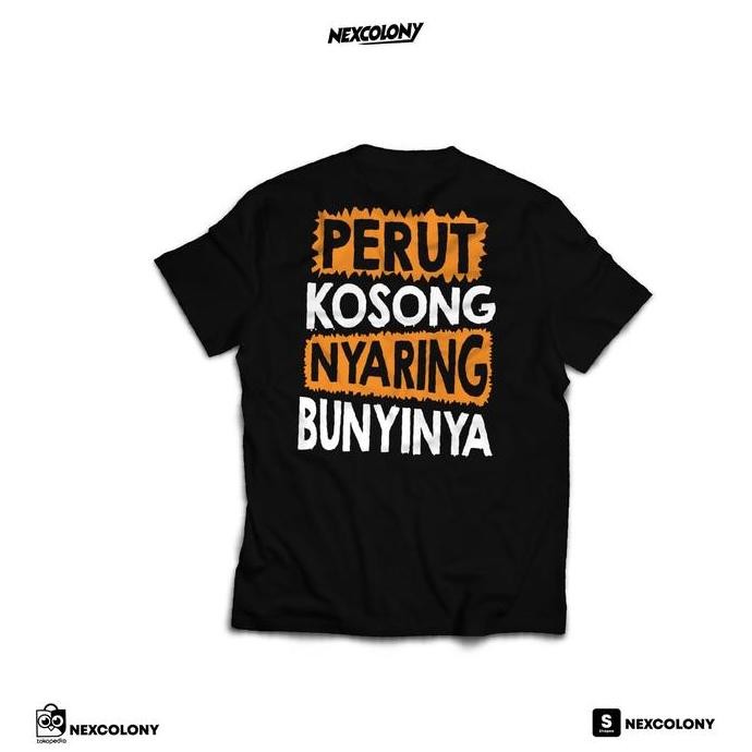 Grosir Kaos Hitam Perut Kosong - Nexcolony Official