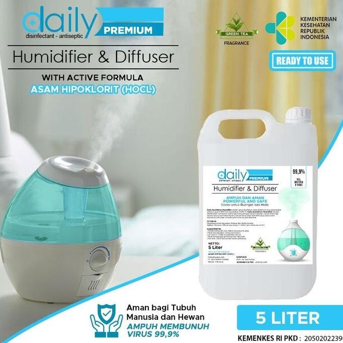 New  Cairan Desinfektan Khusus Humidifier Daily 5 Liter Aroma Greentea