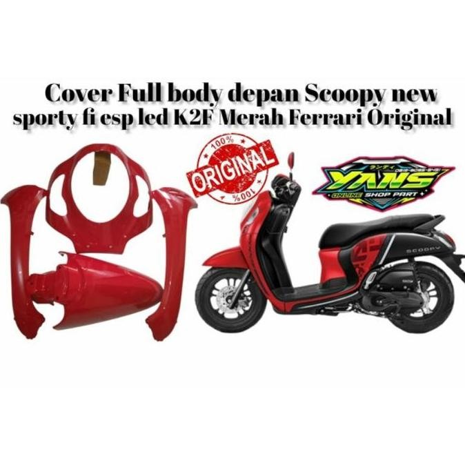 paketan body depan scoopy new preste k2f 2020 merah ferarri ori