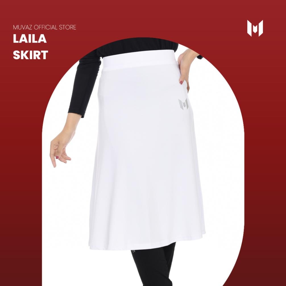 Muvaz Laila 80  - Rok Olahraga Wanita Pola Semi Payung Panjang 80 cm Nugi