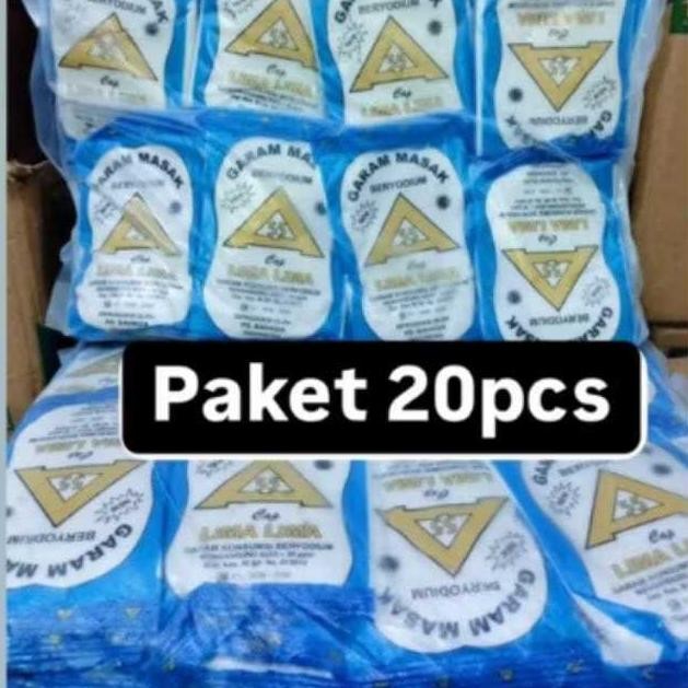 

(Terbaru) (COD) PROMO MURAH ISI 20PCS GARAM MASAK ATAU HALUS BERYODIUM KEMASAN 100gr (Terlaris)