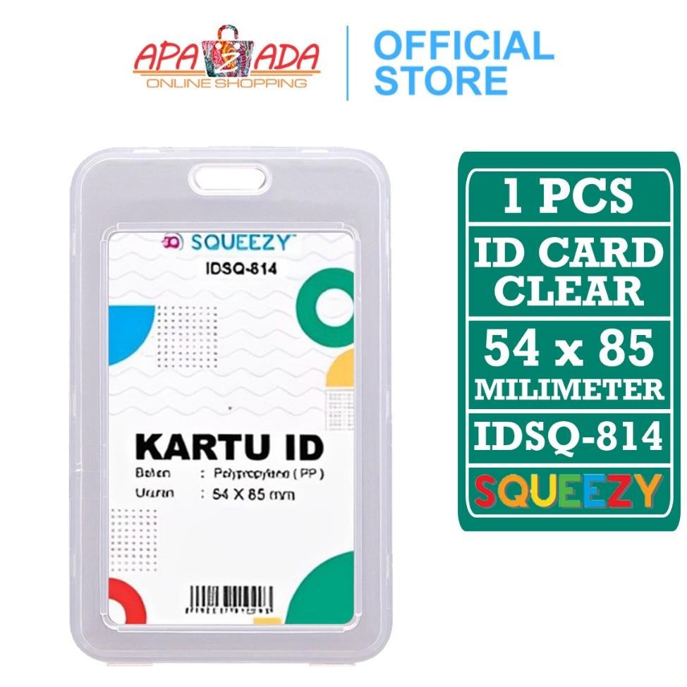 

Apazada Id Card Case Holder Vertical Clear Uk 54 X 85Mm 1 Pcs Card Frame Id Card Name Tag Idsq814