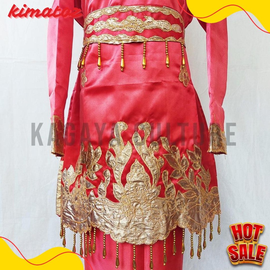 Baju Adat Minang Bordir Cewek Smp Rok Lilit - Baju Tari Bordir Adat Minang Smp - Baju Karnaval Adat 