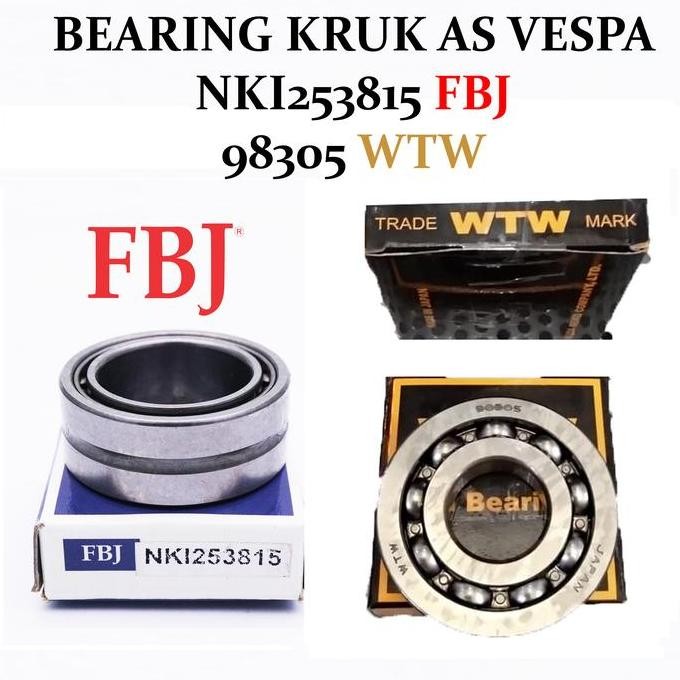 BUNDLE BEARING VESPA 5 PCS NKI253815 FBJ & 5 PCS 98305 WTW