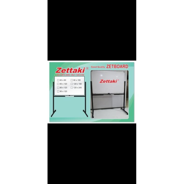 

Papan Tulis Whiteboard Standing Magnet Single Face ZETTAKI 60x90cm