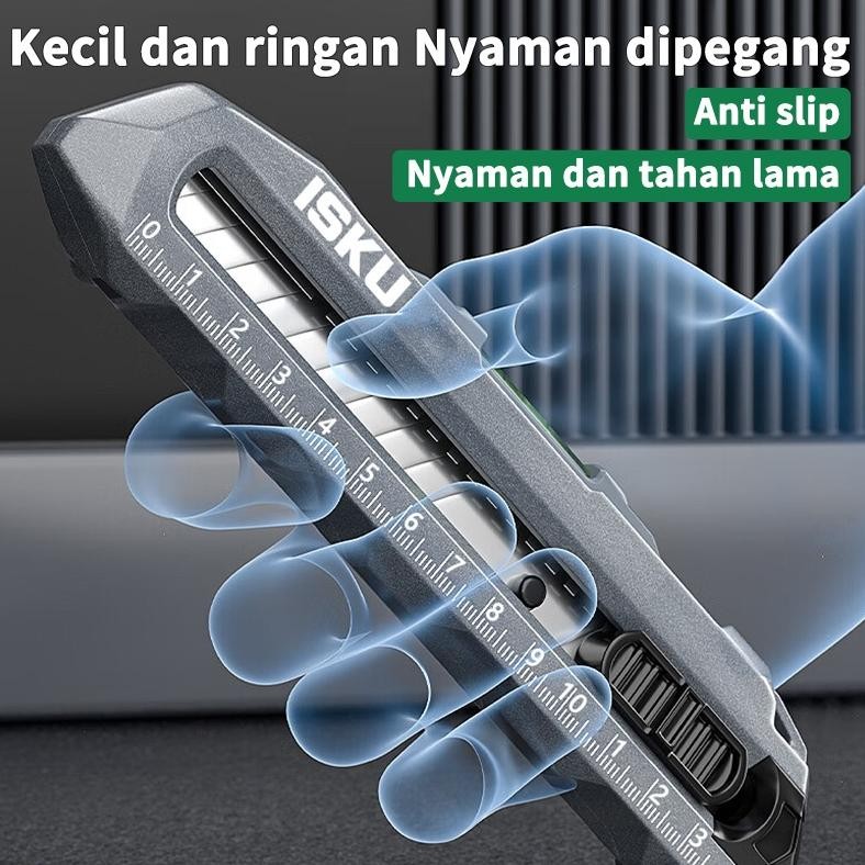 

ISKU Pisau Cutter multifungsi paduan aluminium/Knife Cutter Knife Auto Lock Cutter SK5 Bahan