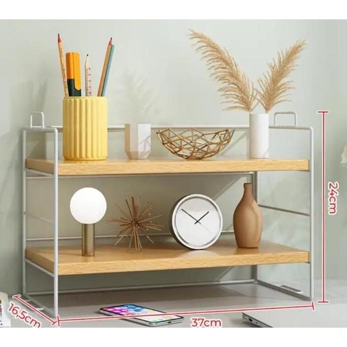 Wadah Tempat Bumbu Rak Bumbu Multifungsi Model Kayu Rak Kayu Estetik BS