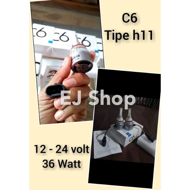[2pcs] Lampu Led C6 tipe H11 Lampu foglamp Avanza Xenia Innova Ayla Sigra