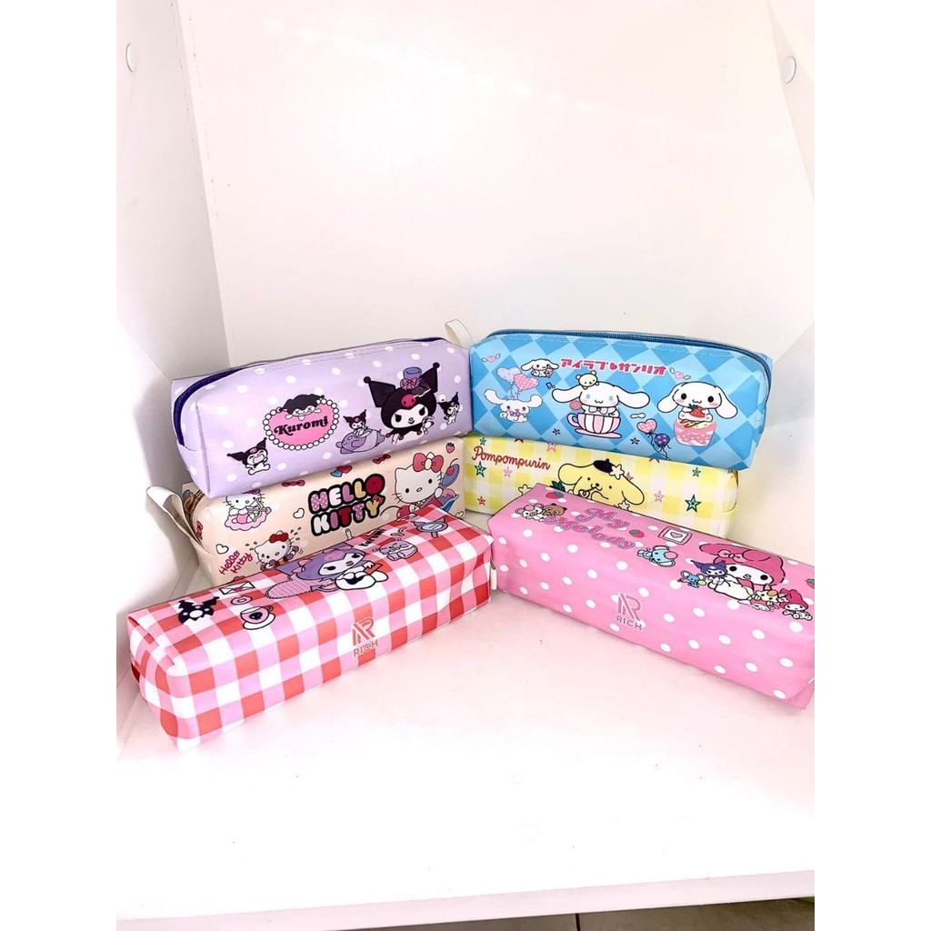 

(RICH01)Kotak Tempat Pensil Resleting My Melody Cinnamorol Kuromi Pompompurin Little Twin Stars