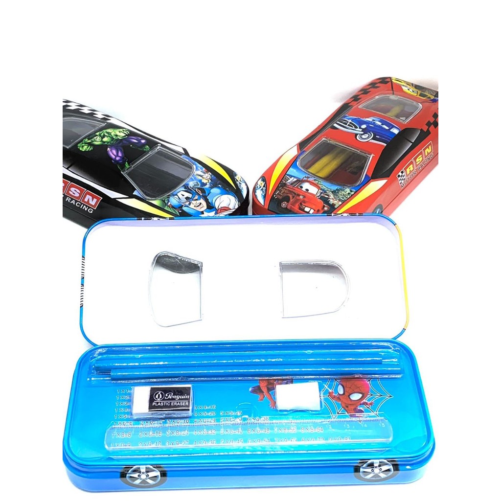 

Tempat Pensil Kaleng Mobil Set Pensil+Penghapus+Rautan+Penggaris GP008-3