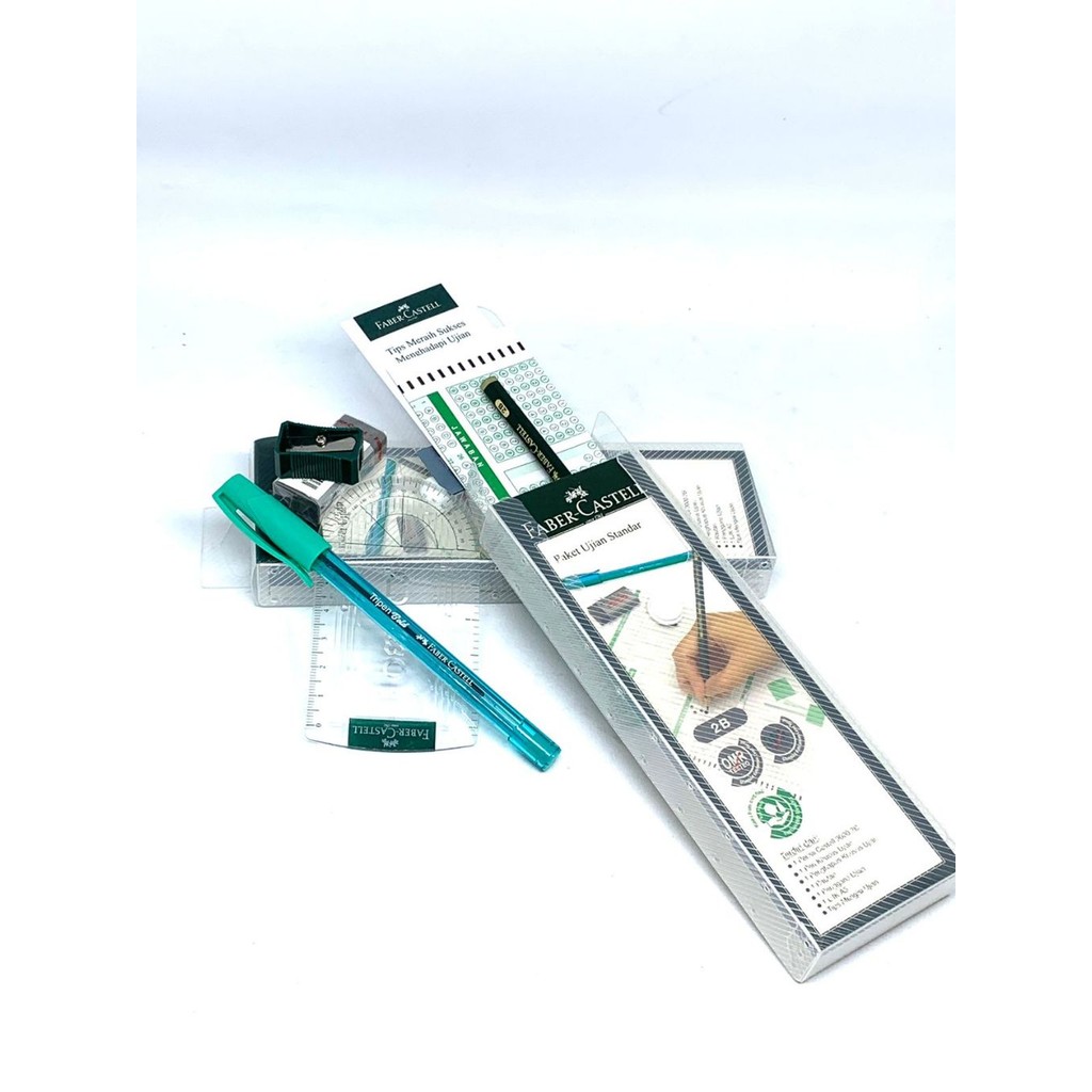 

1 Set Paket Ujian Standar Faber Castell ( Pensil 2B, Rautan , Penghapus , Penggaris , Kertas LJK )