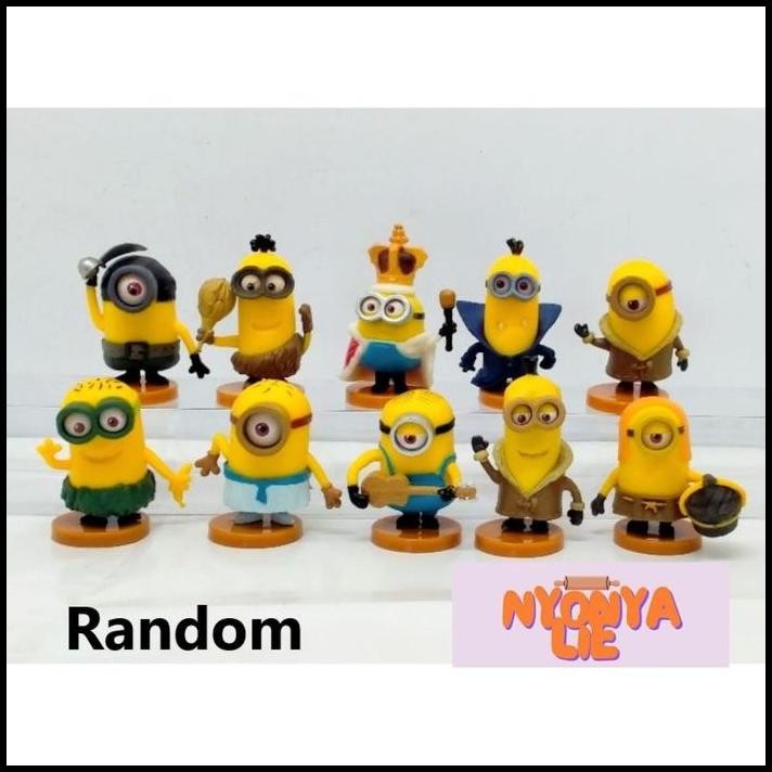 CCA54 Topper Boneka Minions Dekorasi Kue Pesta Ultah Baby shower