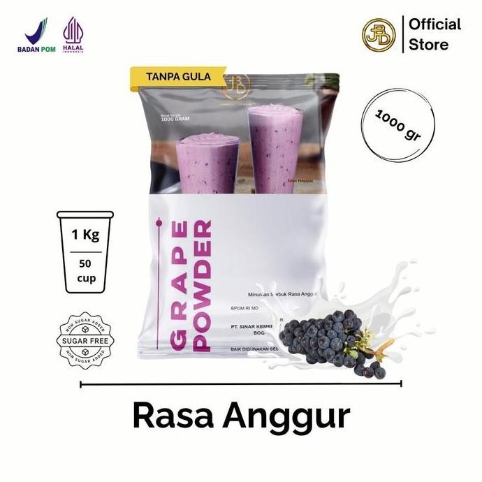 

baru bubuk minuman grape 1kg - serbuk anggur premium jakarta bubble drink