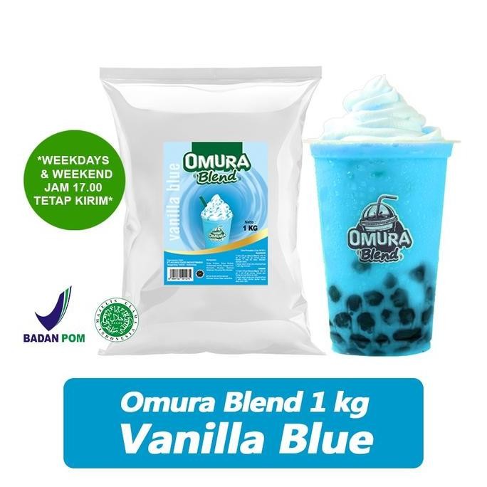

baru omura vanilla blue powder drink 1kg - bubuk minuman rasa vanila biru