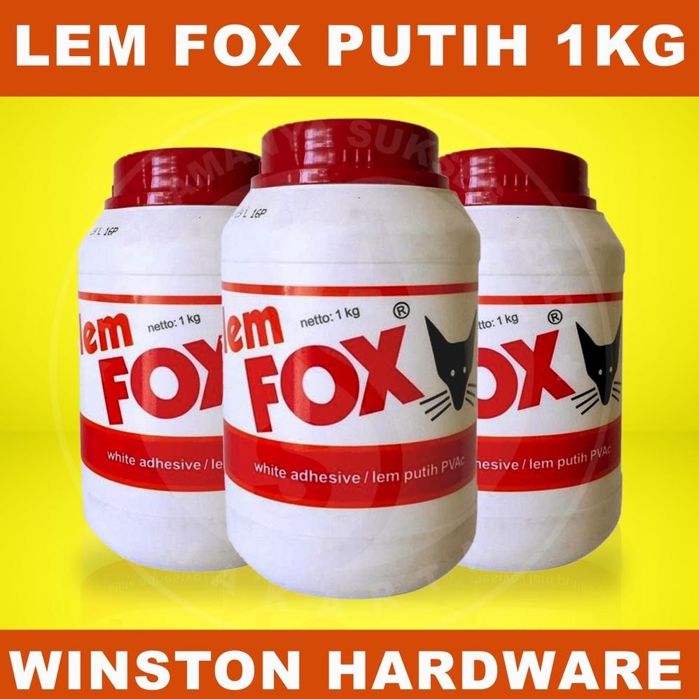 

Lem Putih FOX Botol 1 Kg Lem PVC