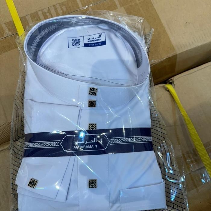 Gamis / Jubah Pria - Jubah Haramain Woll Putih- Original