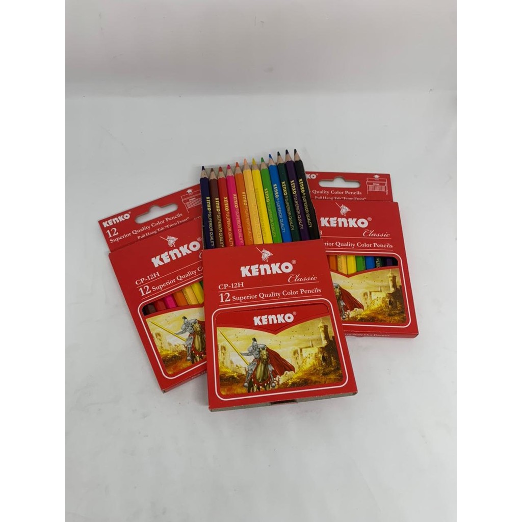 

Pensil 12 Warna Pendek Kenko Mini / Color Pencil CP-12H Half Paper Box Classic / Coloring Set