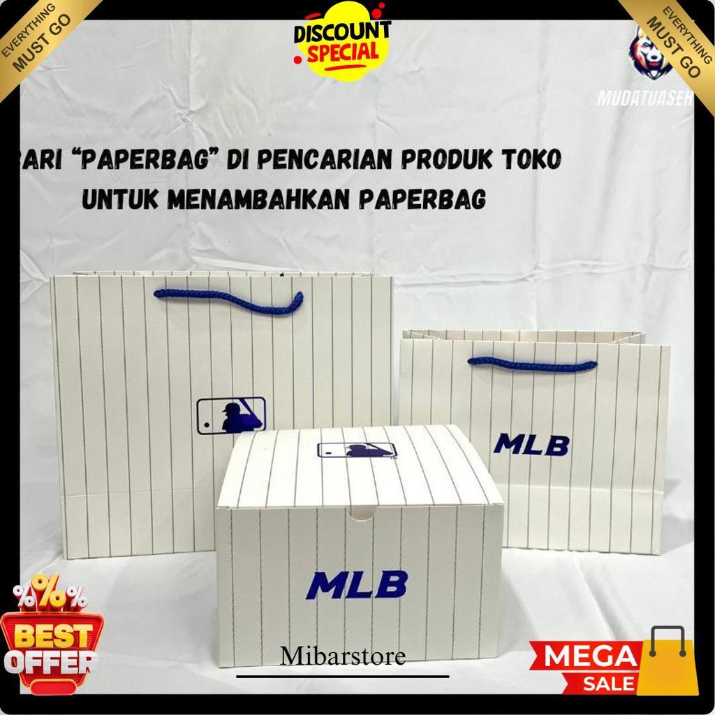 Mlb Ny Jacquard Hobo Bag Monogram Slingbag / Tas Bahu / Tas Selempang / Tas Wanita / Tas Pergi / Sli
