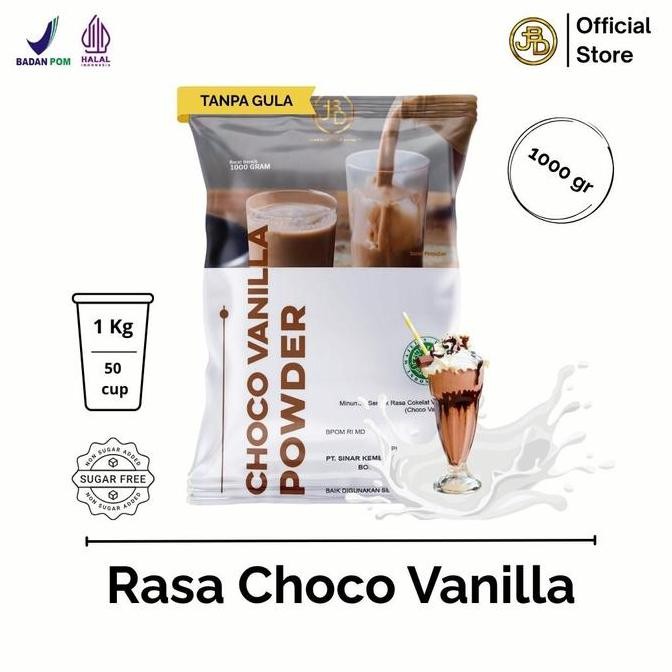 

baru bubuk minuman choco vanilla premium 1kg - serbuk cokelat susu jakarta bubble drink