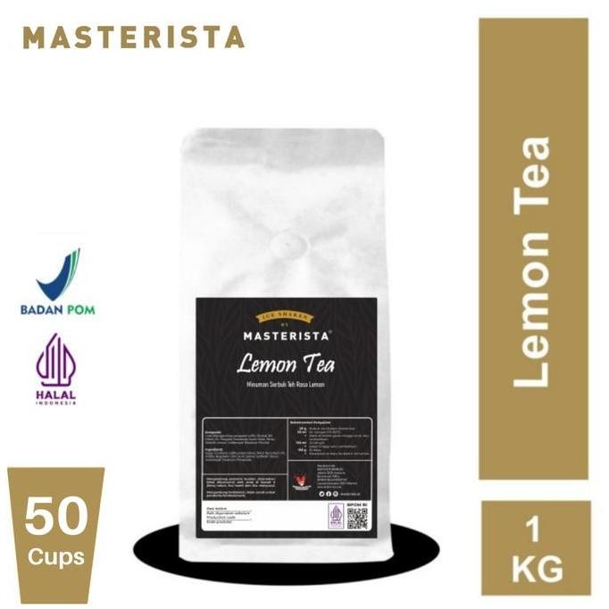 

baru bubuk minuman lemon tea 1kg - masterista powder drink rasa teh lemon