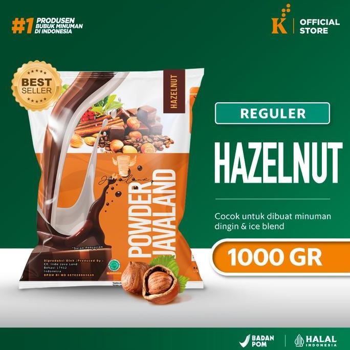 

baru bubuk minuman hazelnut 1kg - bubble drink original javaland