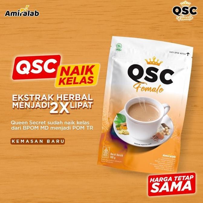 

baru qsc female coffee 100gr - kopi gula aren wanita bpom xtra ongkir halal