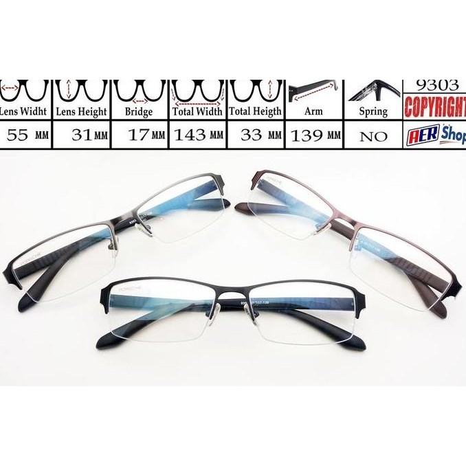 kacamata minus HALF FRAME kacamata pria wanita kacamata minus terbaru