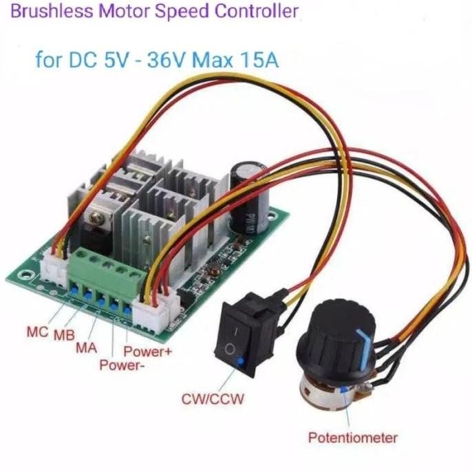 Bldc 3 Phase 15A Brushless Motor Speed Controller Bldc Pwm Driver