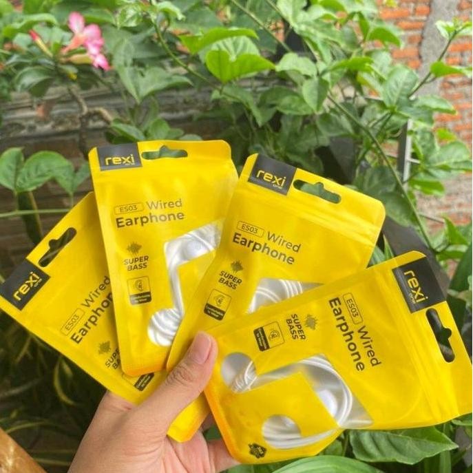 REXI ES03 [1 Toples isi 20]HEADSET HF EARPHONE WIRED SUPER BASS