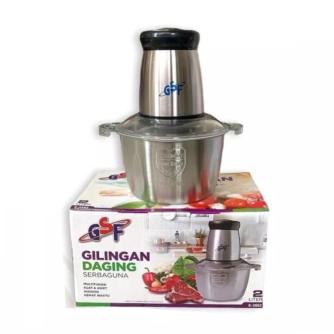 Chopper Blender Penggiling Daging Stainless Gsf G-3802