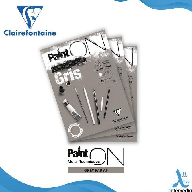 

Sale Buku Sketsa Clairefontaine Paint On A5 Grey Paper Multi Technique Pad