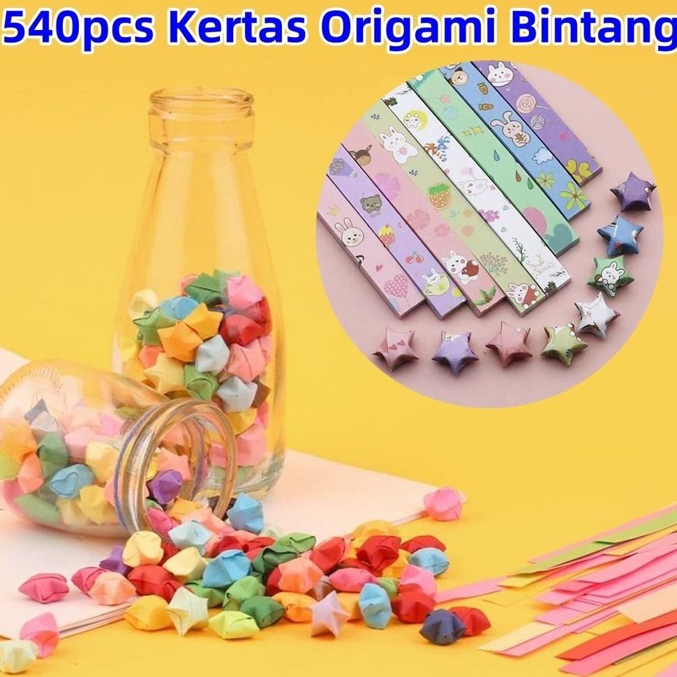 

540 Kertas Gami Bintang Warna Gami Star R Motif Bintang Craft Crafting Stuff Diy Kertas Bintang Warna Warni