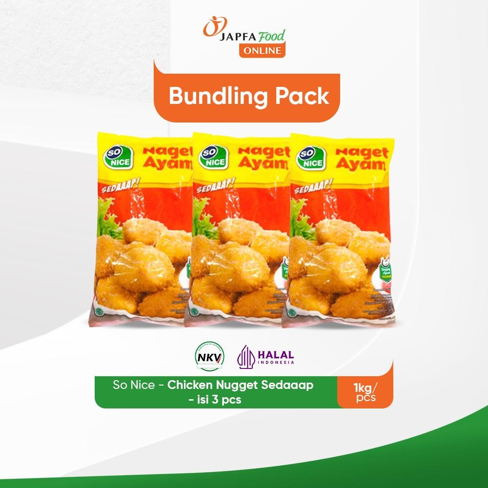 

So Nice Chicken Nugget Sedaaap 1kg - Isi 3 pack