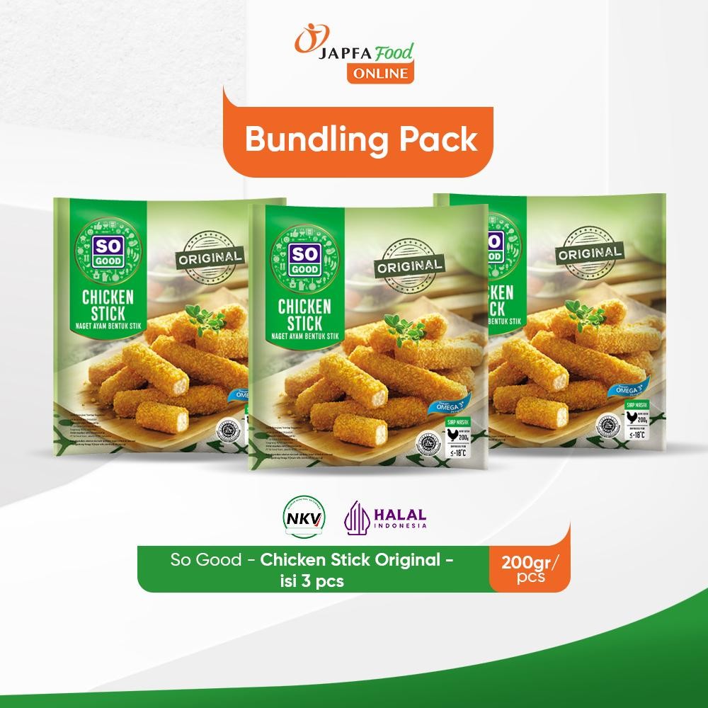 

Nugget Stick Original So Good 200 gr - Paket isi 3