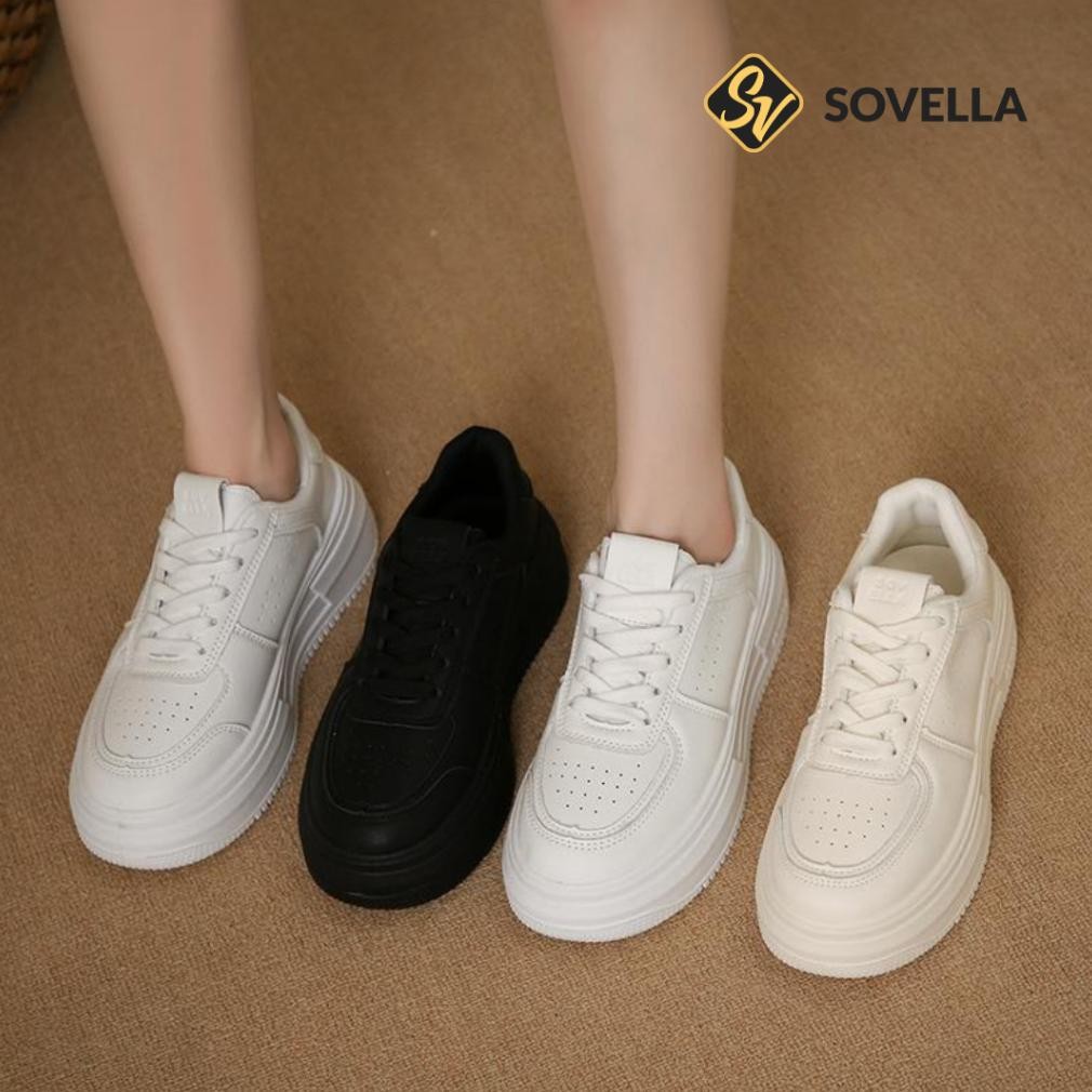 SOVELLA Shirley Sneakers Simpel Putih Polos Wanita Olahraga