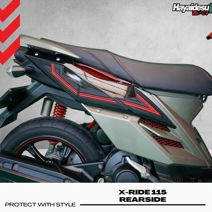 BARU HAYAIDESU XRIDE 115 BODY PROTECTOR COVER SAMPING BELAKANG AKSESORIS MOTOR