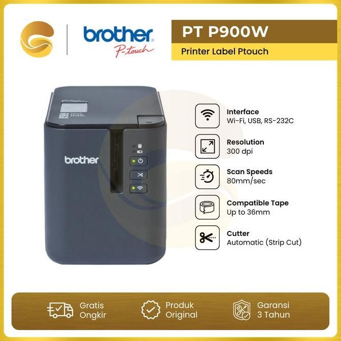 

TERBARU - BROTHER Printer Label Maker PT P900W Label Printer Ptouch PT P900 W
