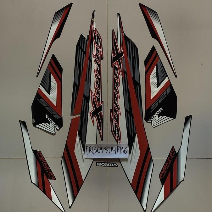 READY STOCK STRIPING STIKER SUPRA X 125 PGM FI 2021 2022 HITAM FUL