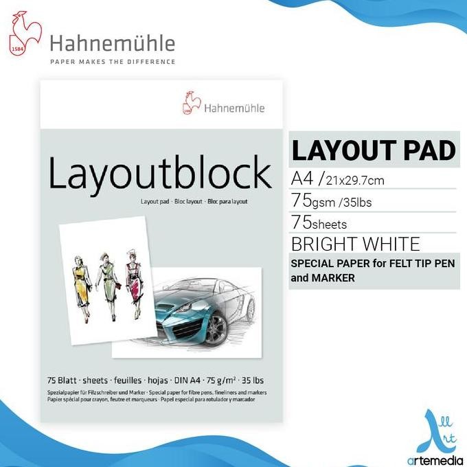 

Sale Hahnemuhle Layout Marker Pad A4 Kertas Halus Untuk Marker, Brush Pen, Fineliner