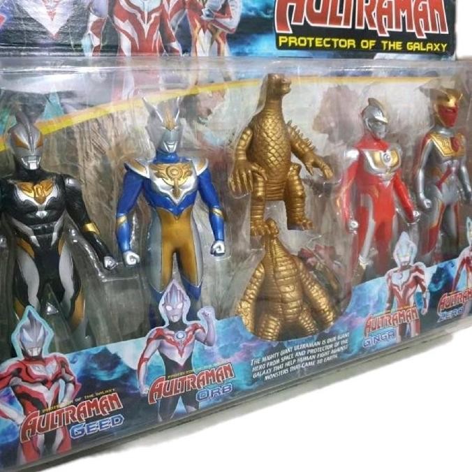 diskon! mainan ultraman dx geed orb ginga set 4pcs - robot action figure anak