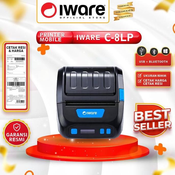 NEW Label Printer Barcode Thermal Iware C-8LP / C-80LP 80MM Bluetooth