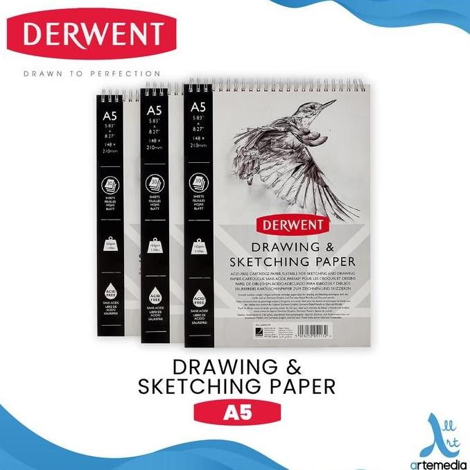 

Sale Buku Sketsa Derwent A5 Sketch Pad Wire Bound Drawing Sketching Paper