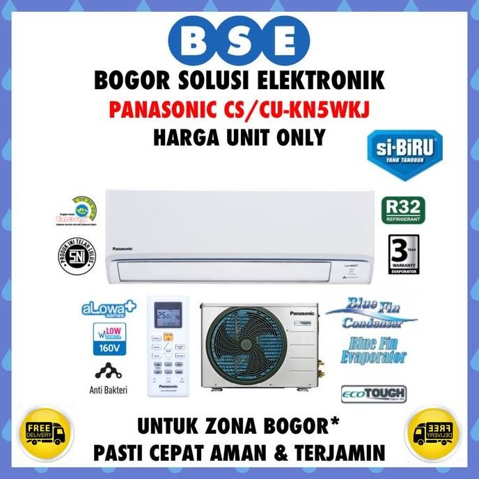 TERMURAH - AC PANASONIC SIBIRU 1/2PK ALOWA SERIES | CS/CU-KN5WKJ | CSCUKN5WKJ