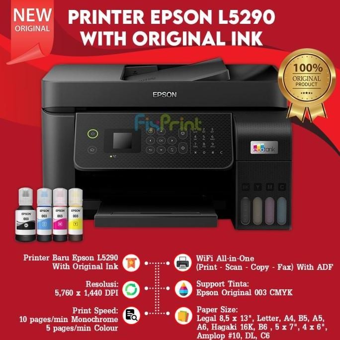 Epson L5296 All-in-One Printer + WiFi + ADF (Pengganti L5190)